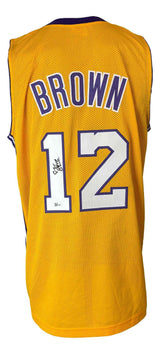Shannon Brown Los Angeles Signed Yellow Basketball Jersey Sports Integrity
