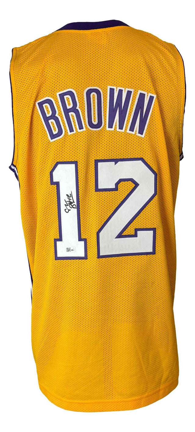 Shannon Brown Los Angeles Signed Yellow Basketball Jersey Sports Integrity