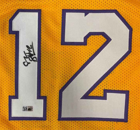 Shannon Brown Los Angeles Signed Yellow Basketball Jersey Sports Integrity