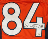 Shannon Sharpe Denver Signed Orange Pro-Cut Football Jersey BAS