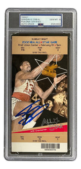 Shaquille O'Neal Lakers Signed 2002 NBA All-Star Game Ticket PSA/DNA Auto 10