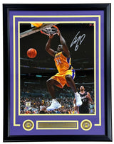 Shaquille O'Neal Signed Framed 16x20 Los Angeles Lakers Photo BAS