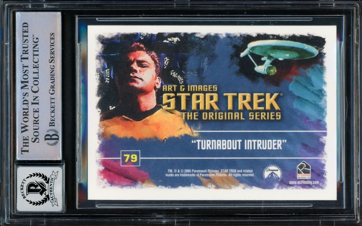 William Shatner Signed 2005 Rittenhouse Star Trek #79 Trading Card BAS Auto 10