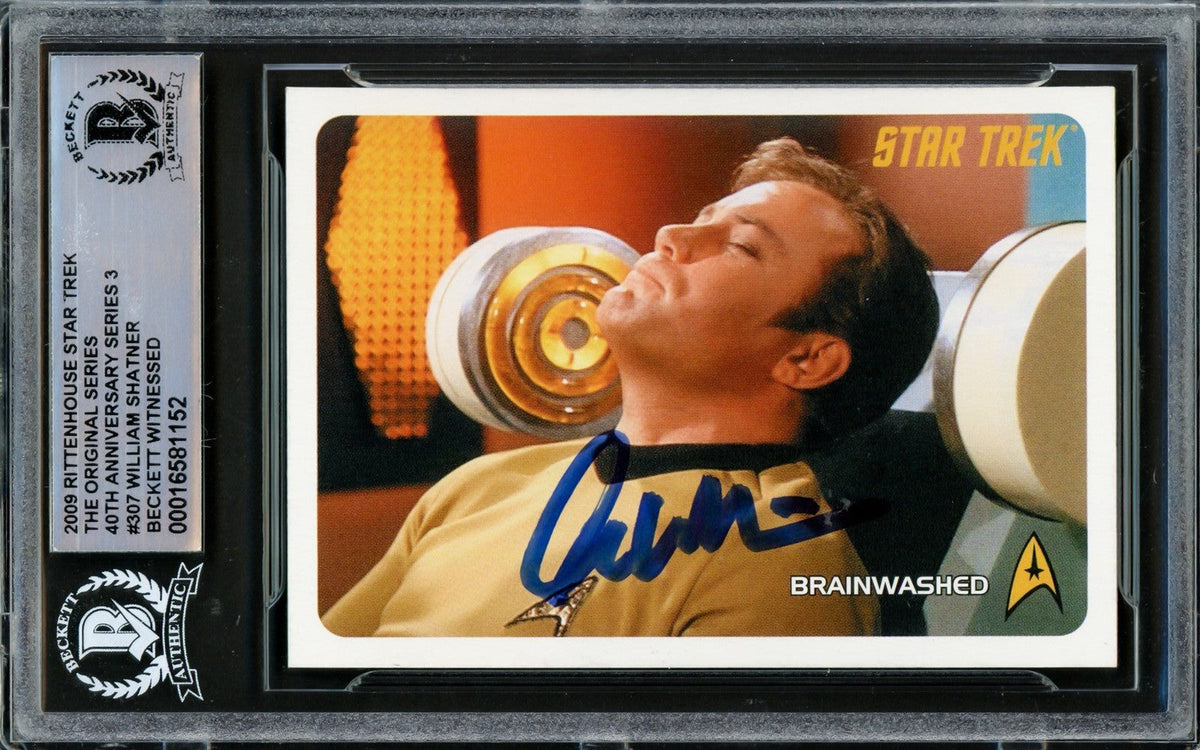 William Shatner Signed 2009 Rittenhouse Star Trek #307 Trading Card BAS
