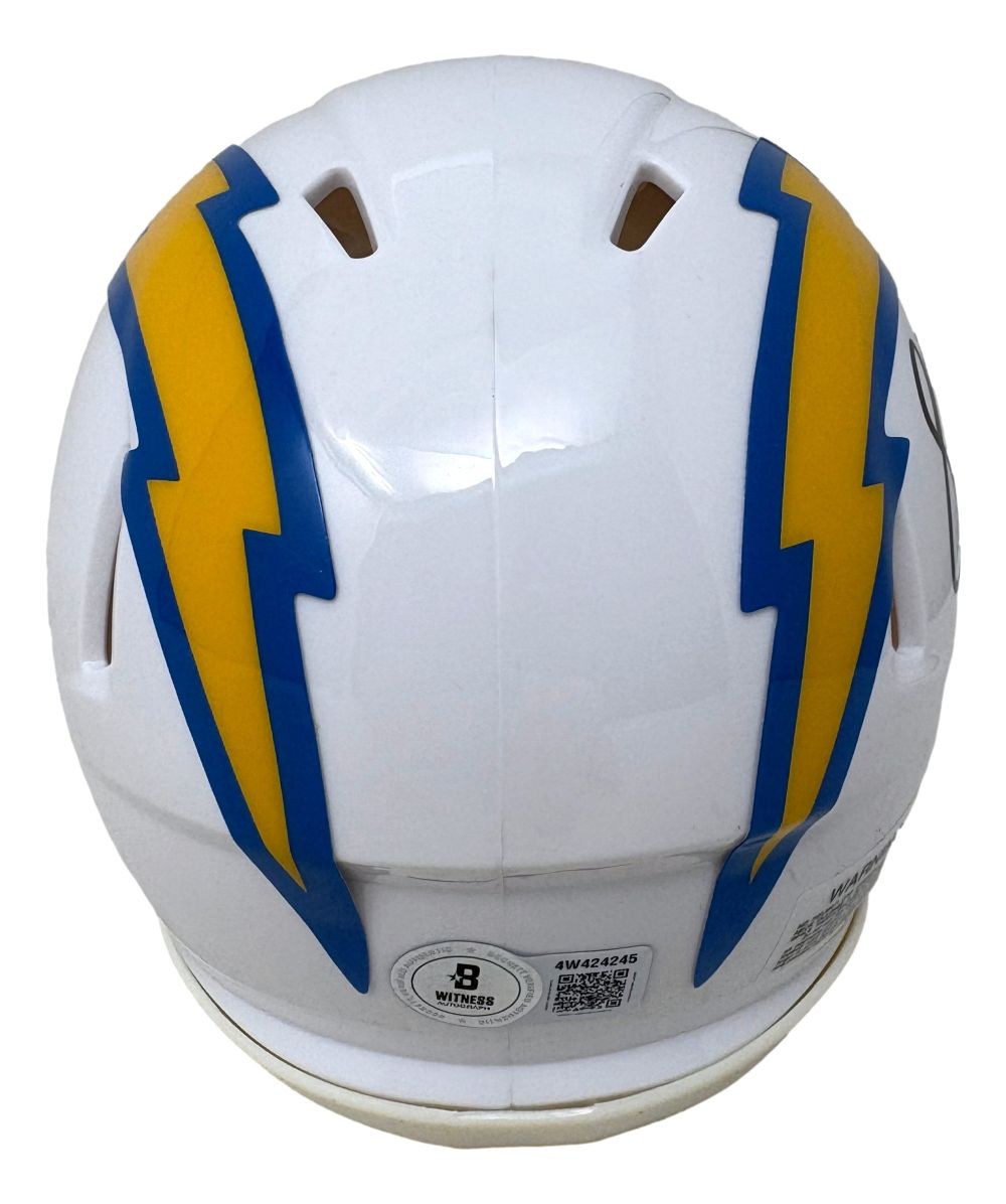 Shawn Merriman Signed Los Angeles Chargers Mini Speed Helmet BAS