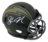 Shawn Merriman Signed Chargers Salute To Service Mini Speed Helmet BAS
