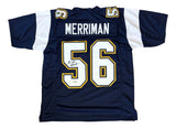 Shawn Merriman San Diego Signed Navy Football Jersey Lights Out BAS