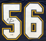 Shawn Merriman San Diego Signed Navy Football Jersey Lights Out BAS