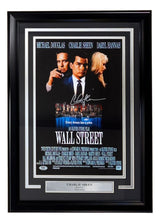 Charlie Sheen Signed Framed 11x17 Wall Street Photo PSA/DNA Hologram