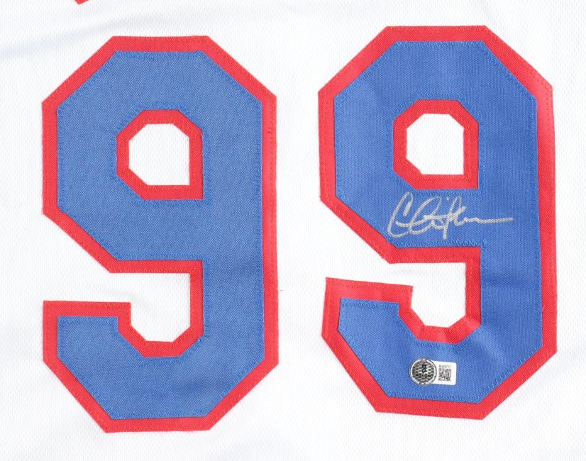 Charlie Sheen Major League Signed White Rick Vaughn Baseball Jersey BAS