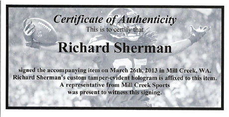 Richard Sherman & Malcolm Smith Autographed 8x10 Photo Seattle Seahawks RS Holo & MCS Holo Stock #85972