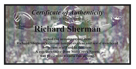 Richard Sherman Autographed 8x10 Photo Seattle Seahawks RS Holo Stock #71536