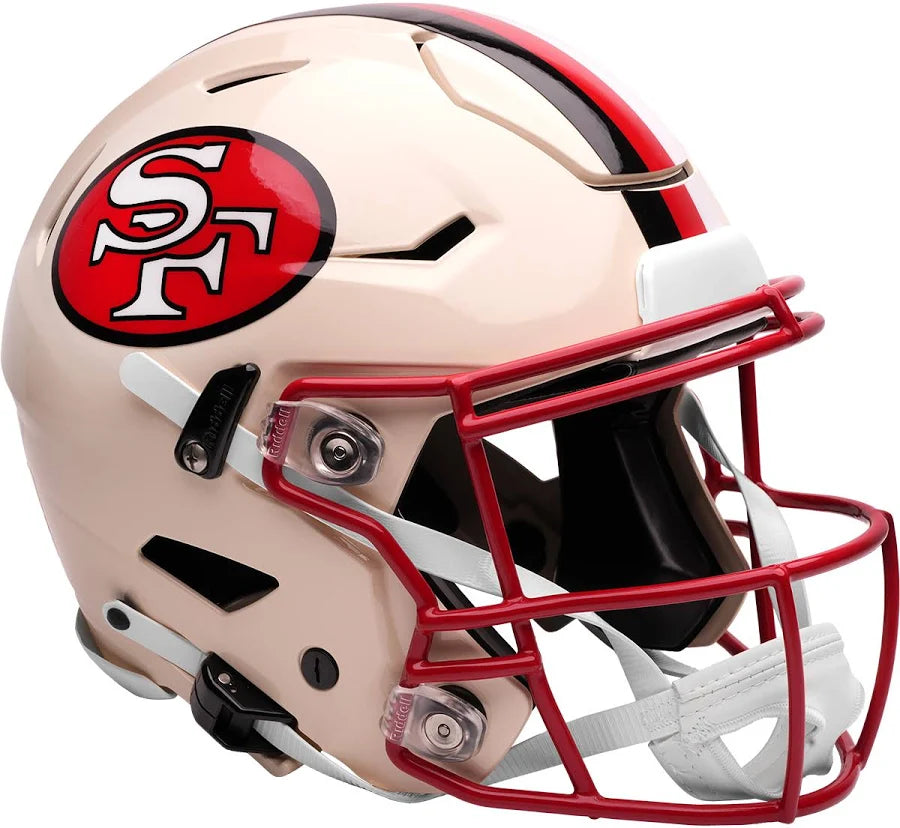 Unsigned San Francisco 49ers Cream Retro SpeedFlex Authentic Full Size Helmet Stock #268306