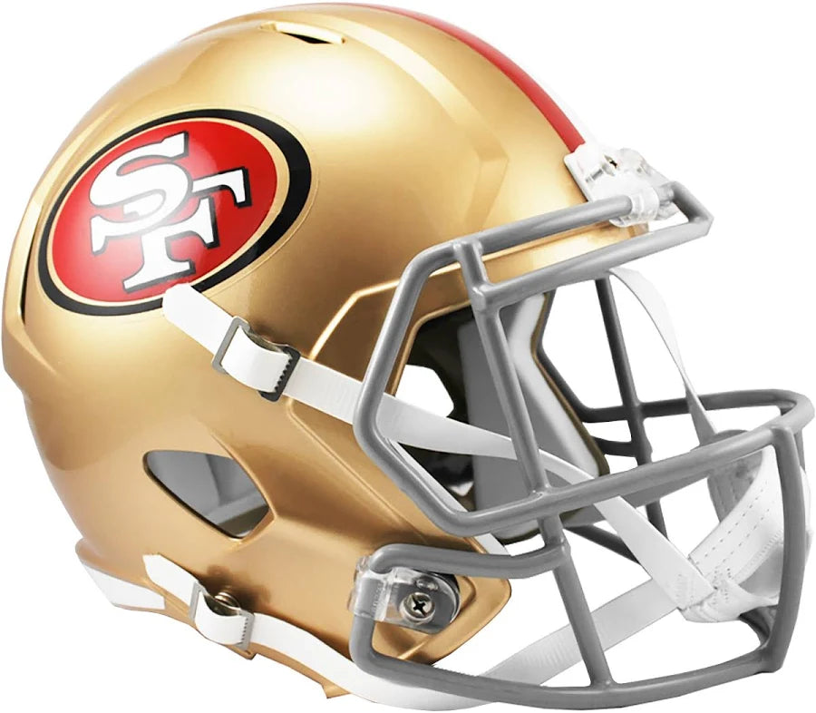 Unsigned San Francisco 49ers Gold Speed Replica Full Size Helmet Stock #268299