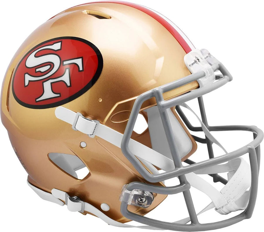 Unsigned San Francisco 49ers Gold 1964-95 Throwback Speed Authentic Full Size Helmet Stock #268302