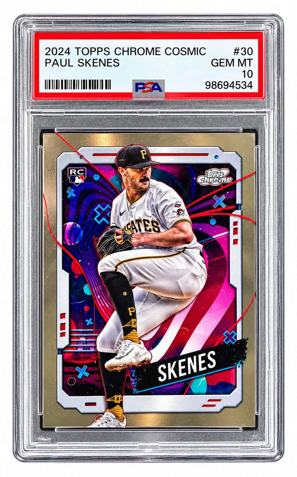 2024 Topps Chrome Cosmic #30 Paul Skenes Pirates Rookie Card PSA Gem MT 10