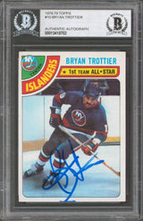 Islanders Bryan Trottier Authentic Signed 1978 Topps #10 Card BAS Slabbed