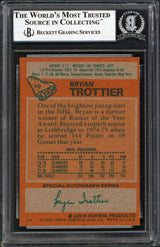 Islanders Bryan Trottier Authentic Signed 1978 Topps #10 Card BAS Slabbed
