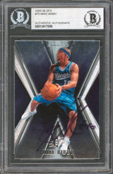 Kings Mike Bibby Authentic Signed 2005 SPX #75 Card Autographed BAS Slabbed
