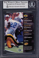Cowboys Emmitt Smith Authentic Signed 1998 SPX Bronze #12 Card BAS Slabbed