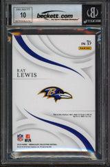 Ray Lewis Signed 2019 Immaculate Collection #37 20/52 Card Auto 10! BAS Slabbed