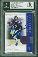 Ray Lewis Signed 2019 National Treasures Century #1 69/99 Card Auto 10! BAS Slab