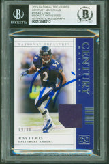 Ray Lewis Signed 2019 National Treasures Century #1 69/99 Card Auto 10! BAS Slab