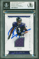 Ray Lewis Signed 2016 National Treasures Cent #79 08/49 Card Auto 10! BAS Slab