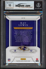 Ray Lewis Signed 2016 National Treasures Cent #79 08/49 Card Auto 10! BAS Slab