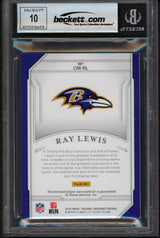 Ray Lewis Signed 2018 National Treasures Century Mat #9 Card Auto 10! BAS Slab