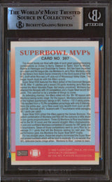 49ers Joe Montana & Jerry Rice Signed 1990 Fleer #397 SB MVPs Card BAS Slabbed