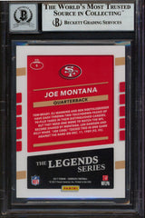 49ers Joe Montana Signed 2017 Donruss Legends Series #6 Card Auto 10! BAS Slab
