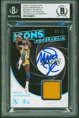 Magic Johnson Signed 2020 Panini Noir Icons #2 33/99 Card Auto 10! BAS Slabbed