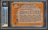 Lakers Magic Johnson "HOF 02" Authentic Signed 1981 Topps #21 Card BAS Slabbed 3