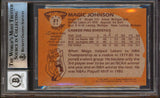 Magic Johnson "HOF 02" Signed 1981 Topps #21 Card Auto 10! BAS Slab #13630876