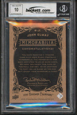 John Elway Authentic Signed 2014 UD Goodwin Champions #MJE Card Auto 10 BAS Slab