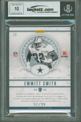 Cowboys Emmitt Smith Signed 2011 National Treasures NFL #20 Card BAS Slabbed