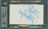 North Stars Mike Modano Authentic Signed 3x5 Index Card BAS Slabbed 2