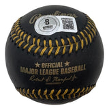 So Taguchi Phillies Signed In Kenji Black Leather Baseball 2008 WS Champs BAS