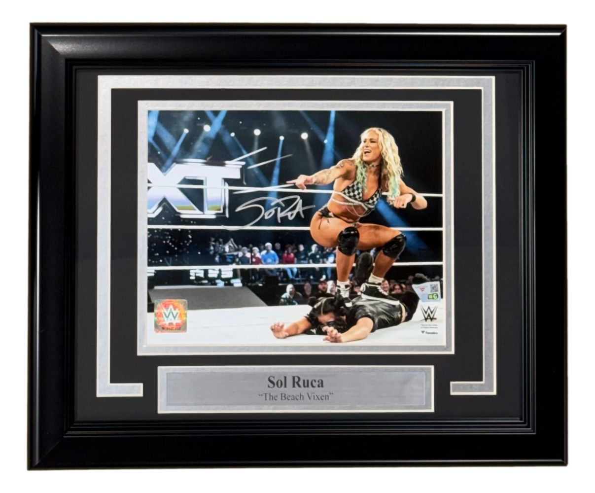 Sol Ruca Signed Framed 8x10 WWE Body Surfing Photo Fanatics