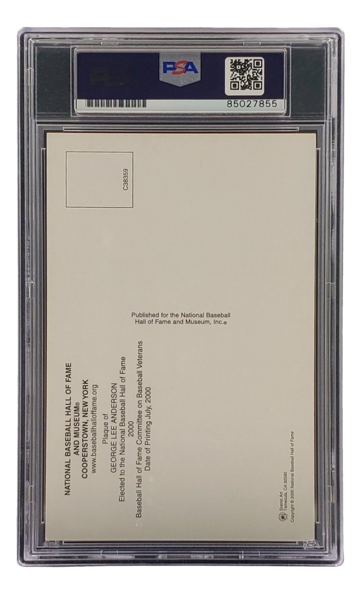 Sparky Anderson Signed 4x6 Cincinnati Reds HOF Plaque Card PSA/DNA 85027855 - Sports Integrity