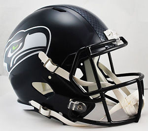 Unsigned Seattle Seahawks Blue Replica Speed Full Size Helmet Stock #105704