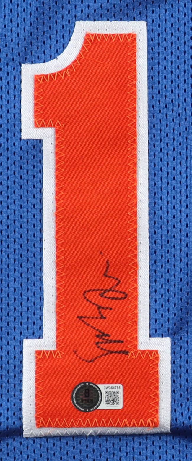 Spike Lee New York Signed Blue Basketball Jersey BAS