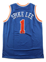 Spike Lee New York Signed Blue Basketball Jersey BAS