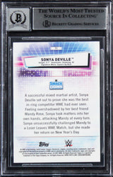Sonya Deville Authentic Signed 2021 Topps Chrome WWE #71 Card Auto 10! BAS Slab