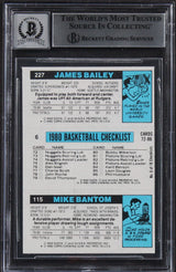 Jazz Adrian Dantley "HOF 2008" Signed 1980 Topps #34 Card Auto 10! BAS Slabbed 1