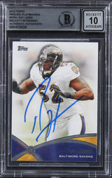 Ray Lewis Signed 2012 Topps Prolific Playmakers #PPRL Card Auto 10! BAS Slabbed