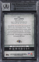 Ray Lewis Signed 2012 Topps Prolific Playmakers #PPRL Card Auto 10! BAS Slabbed