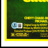 Chevy Chase Autographed 11x17 Caddyshack Movie Poster Beckett BAS QR Stock #248831