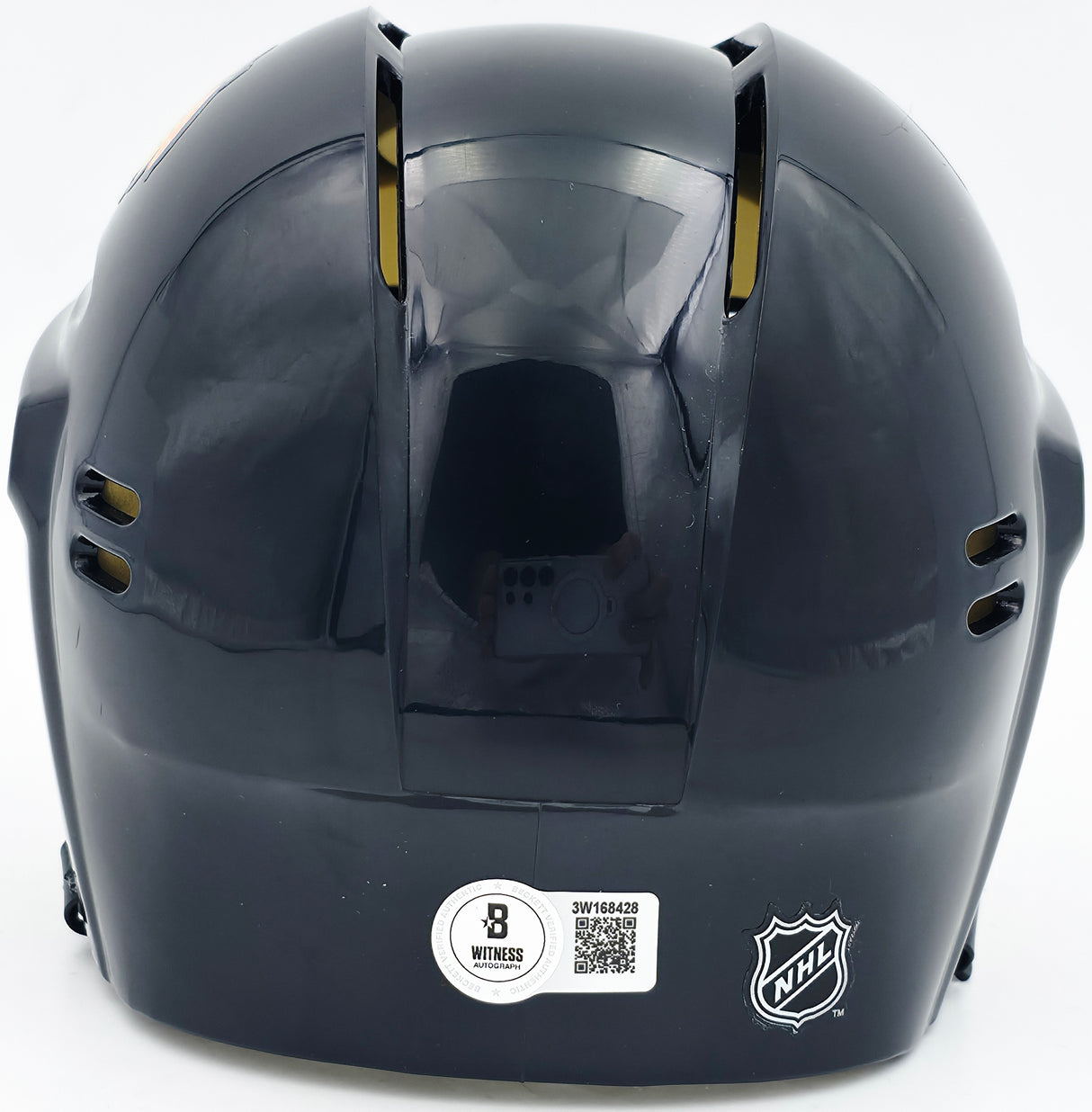 Jonathan Toews Autographed Chicago Blackhawks Black Mini Helmet Beckett BAS Witness Stock #250191